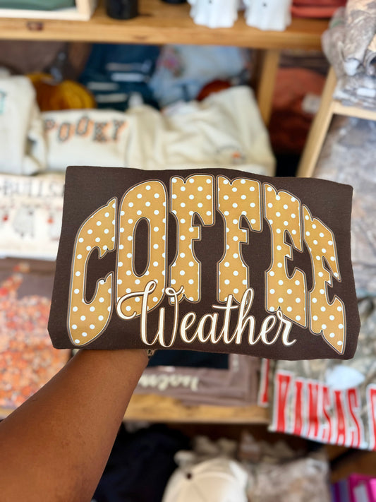 Coffee Weather Polka Dot Crew
