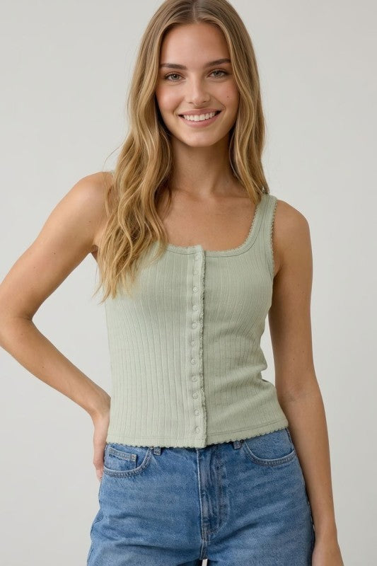 Contrast Trim Delilah Tank