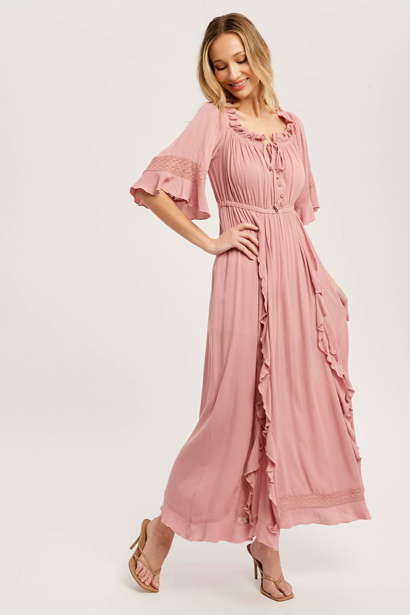 Off The Shoulder Boho Maxi Dress
