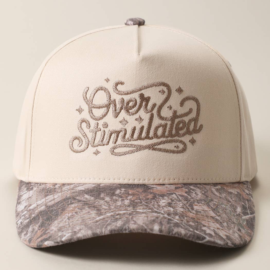 Over Stimulated Embroidered Trucker Hat