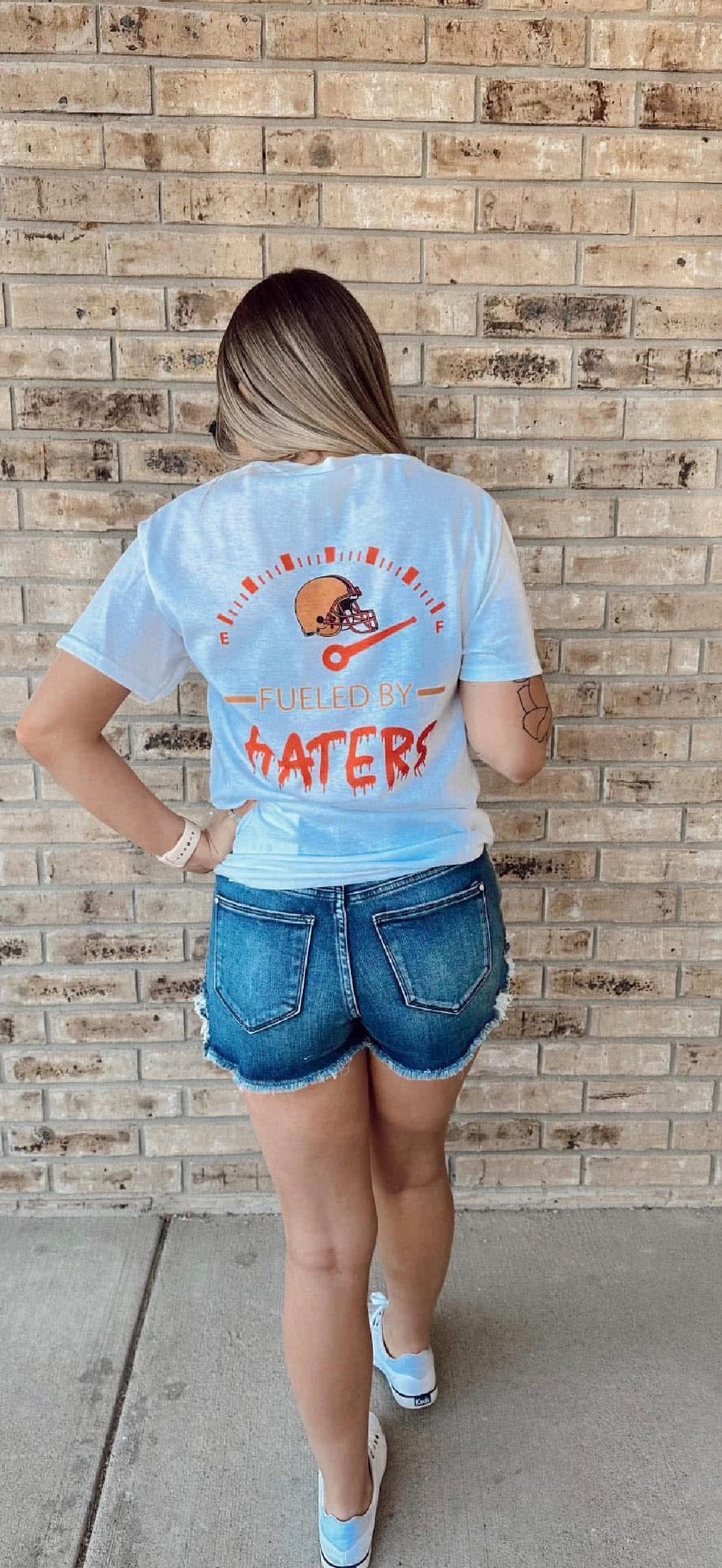 Miah Stripe Patch High Rise Shorts