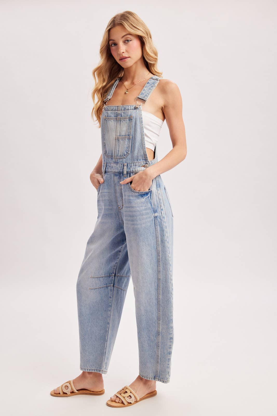 Darlin' Denim Barrel Overalls