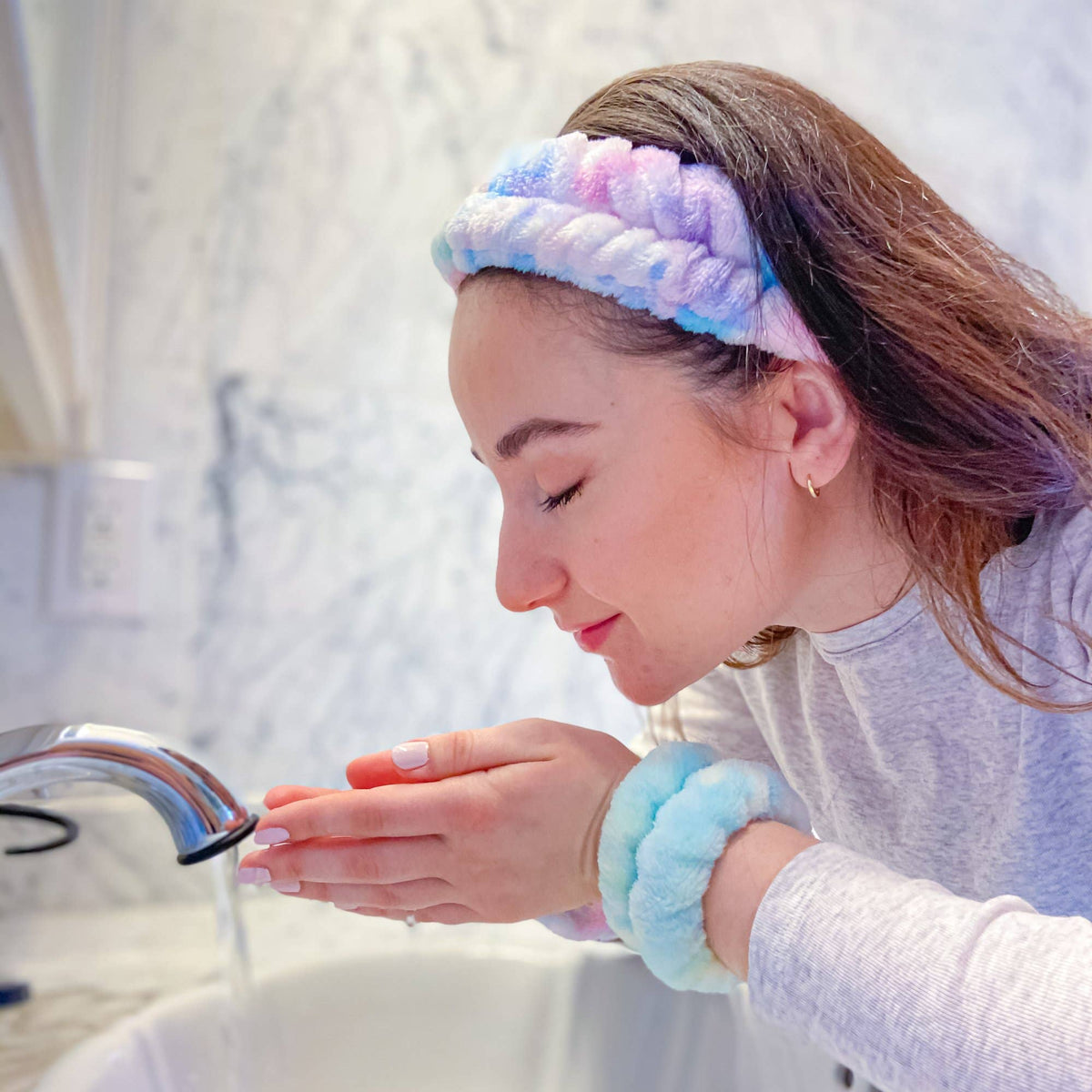 Self Care Spa Headband & Wristband Set