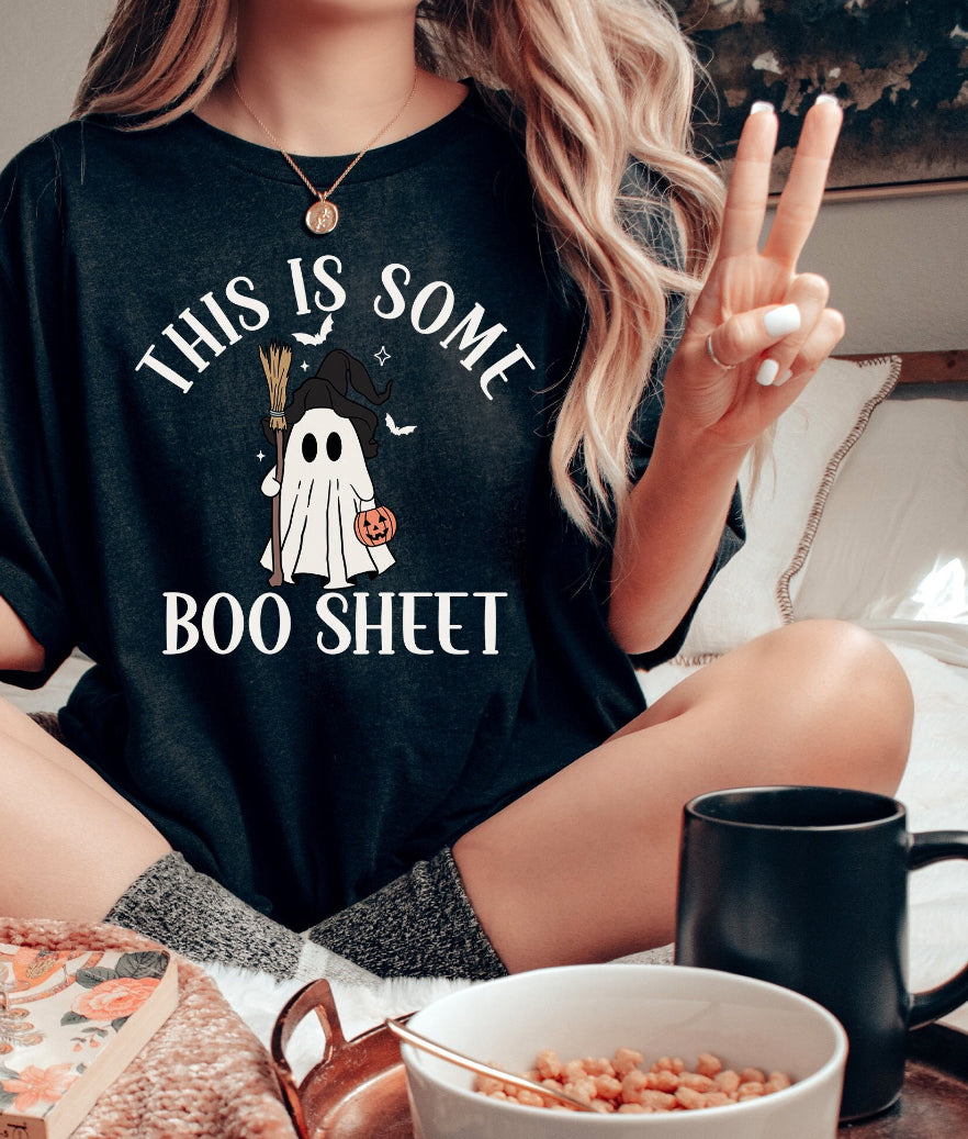 Black Boo Sheet Tee // Crew