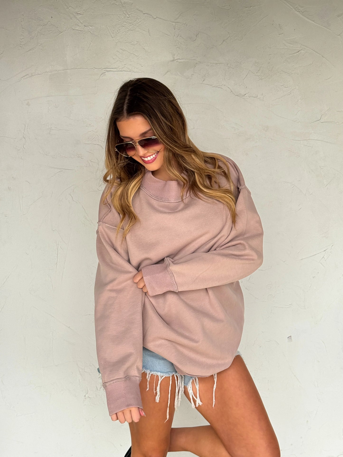 April Showers Mock Neck Pullover PRE