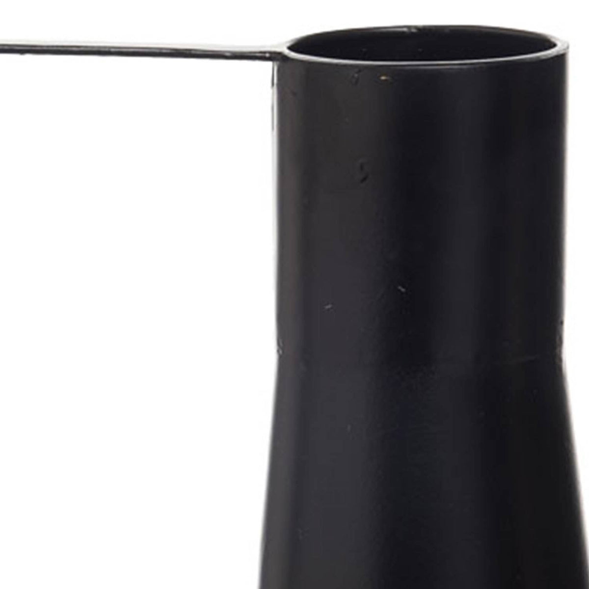 Zion Black Modern Farmhouse Metal Decorative Vase