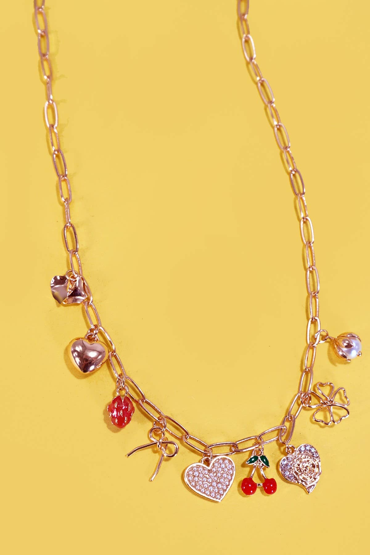 Coquette Cherry Charm Necklace