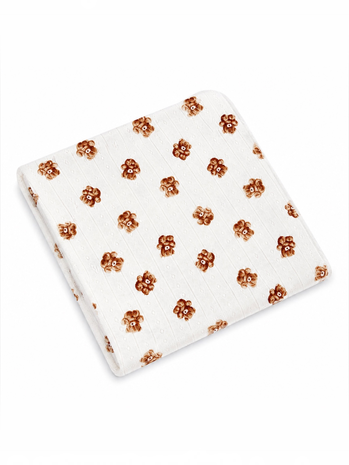 Teddy Bear Organic Pointelle Swaddle