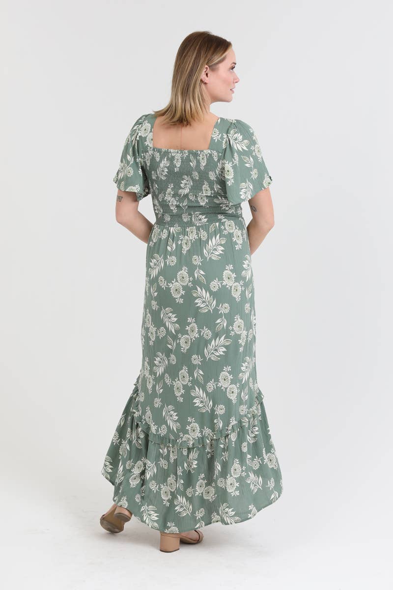 Alissa V-Twist Cutout Maxi w/Slit