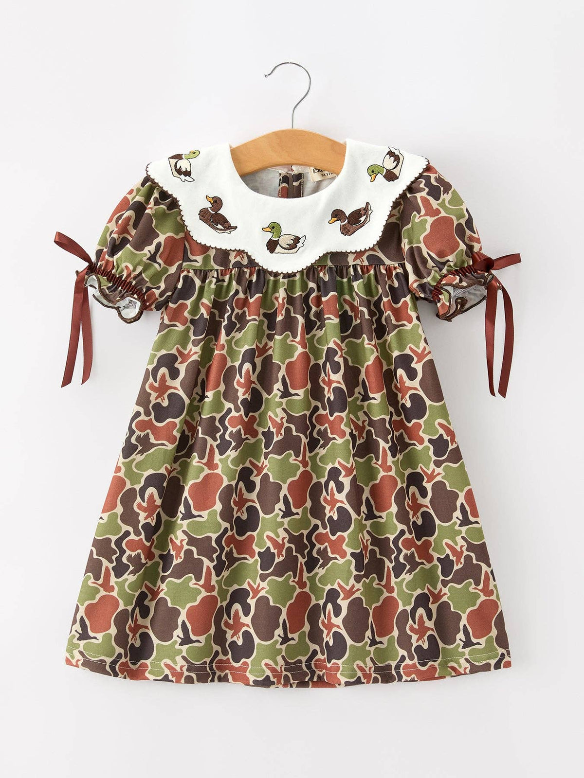 Darling Duck Camo Embroidered Dress