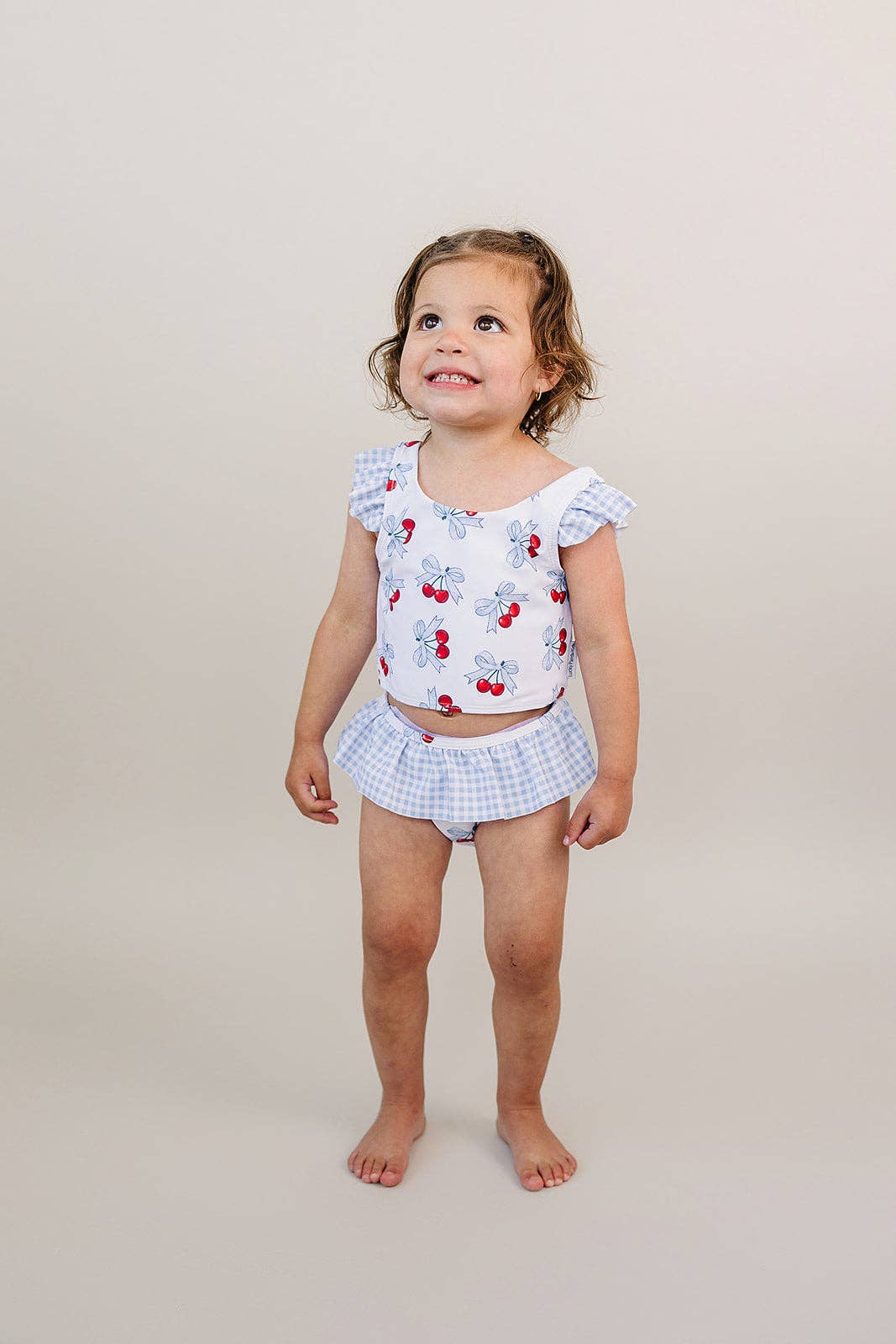 Baby Blue Cherry Two Piece Swimmie