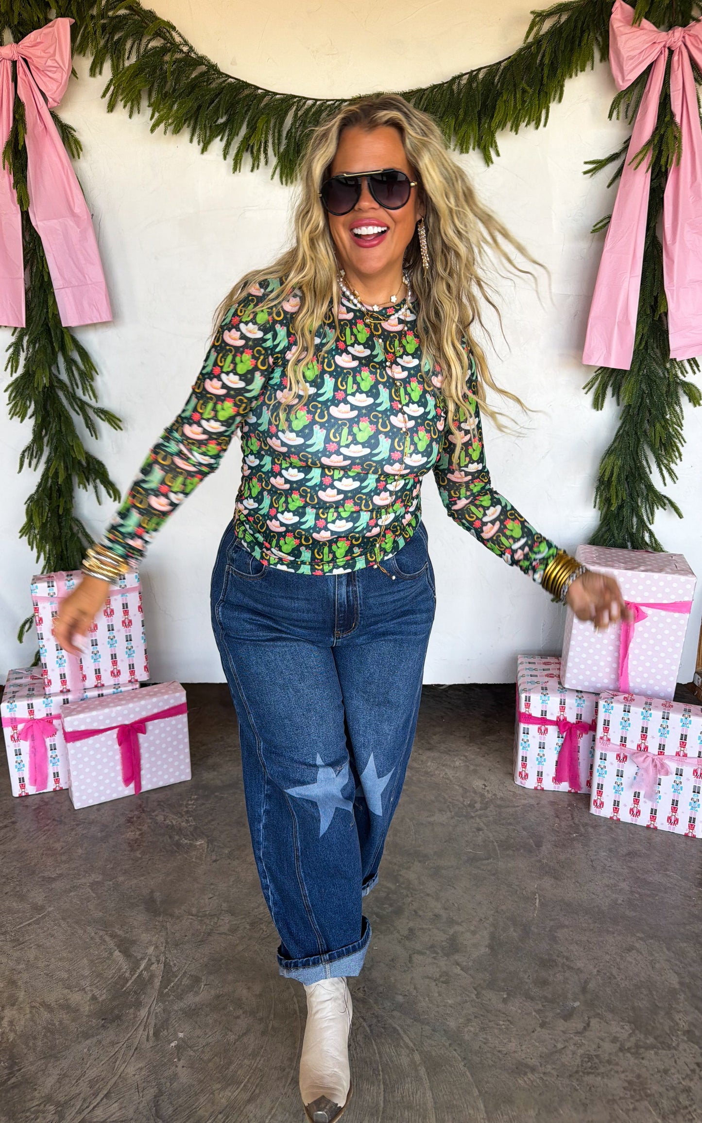 Merry Mesh Christmas Tops PREO