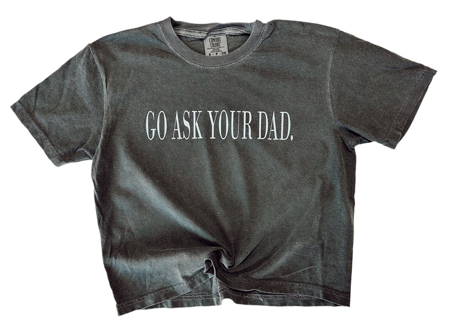 Go Ask Your Dad Tee - Middie Charcoal Tee