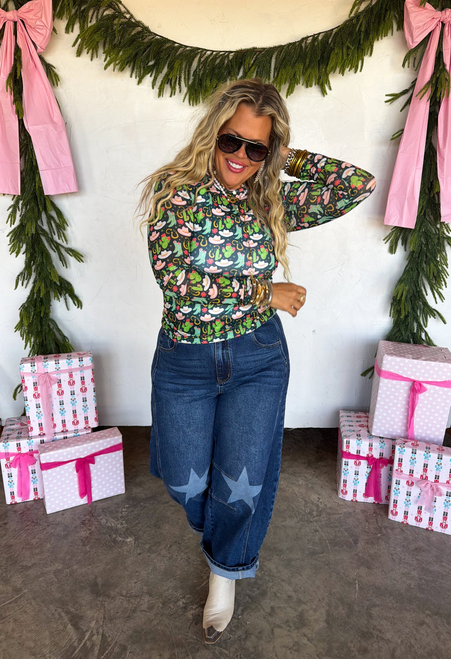 Merry Mesh Christmas Tops PREO