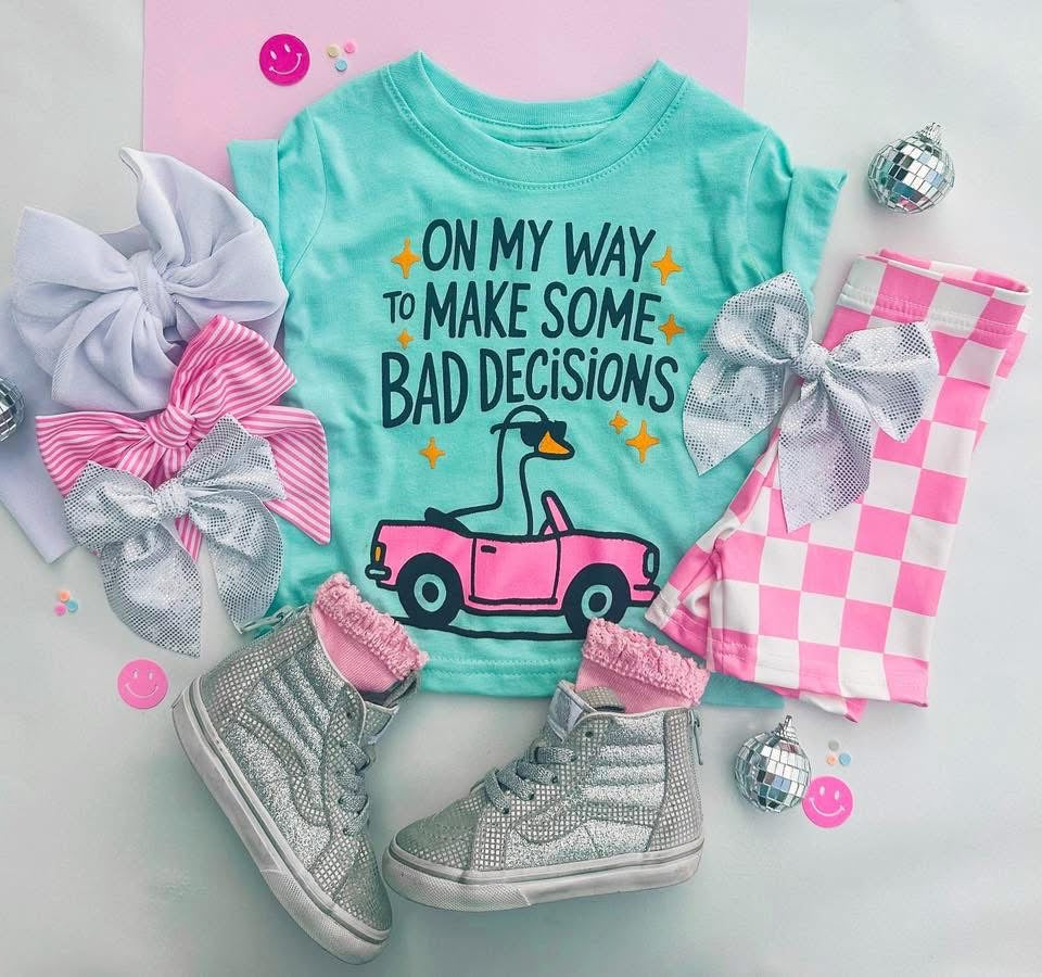 OMW Pink Stripe Bows//Piggies PREO