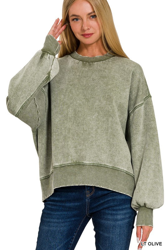 Vaiden Stone Washed Crew