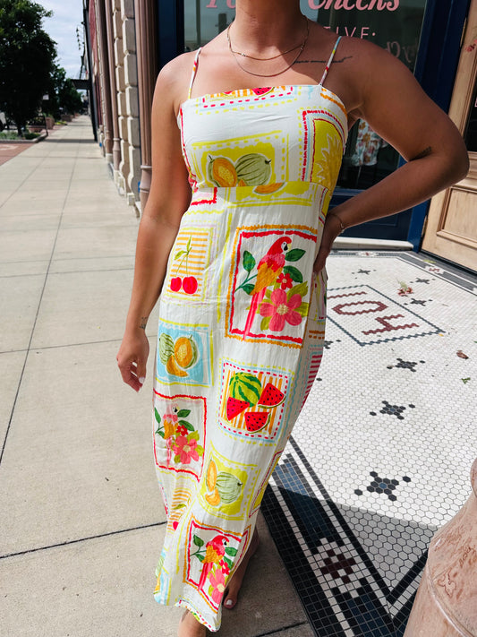Amalfi Vintage Fruits Dress