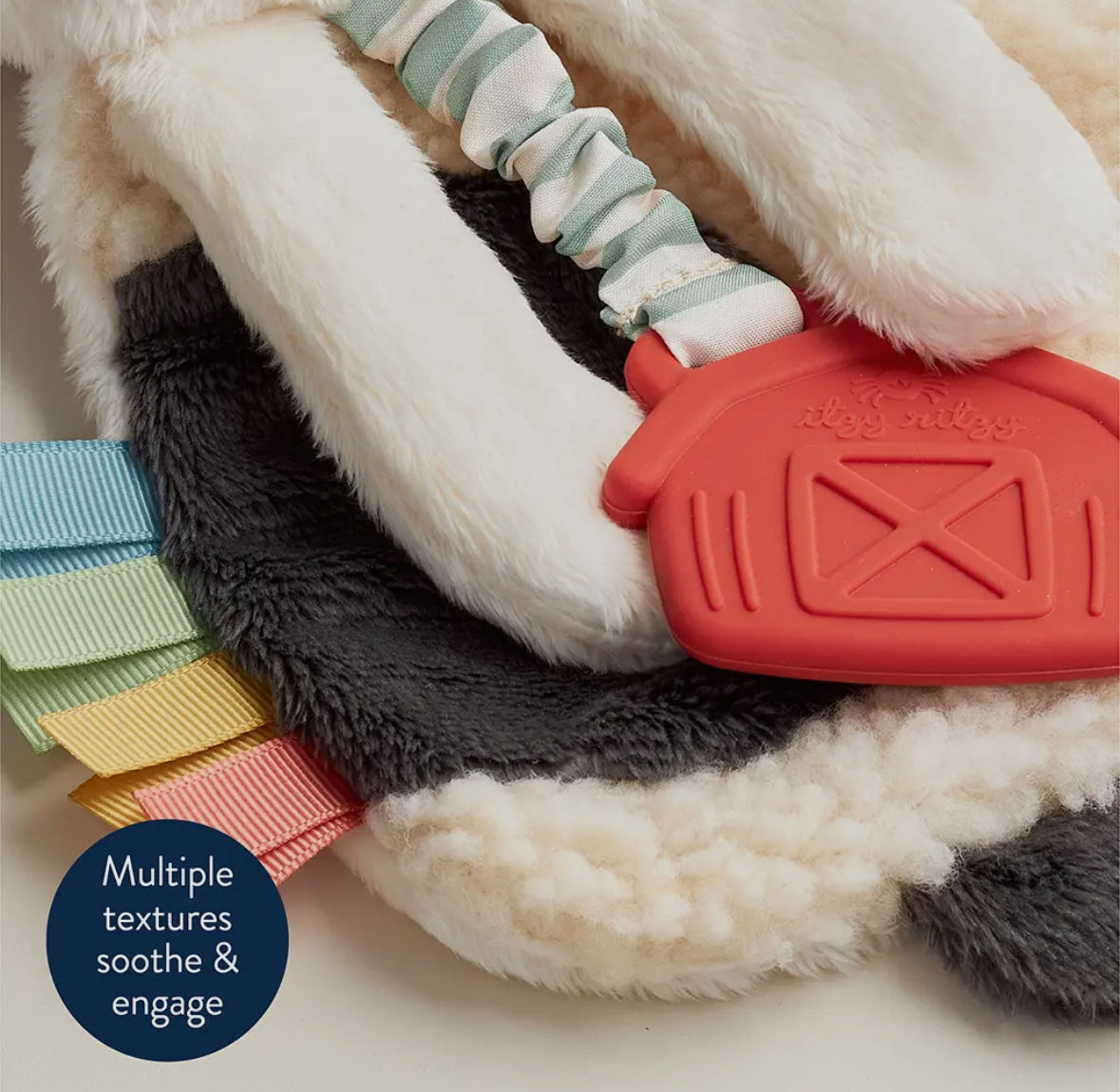 Cow + Red Barn Itzy Friends Lovey™ Plush RTSZ