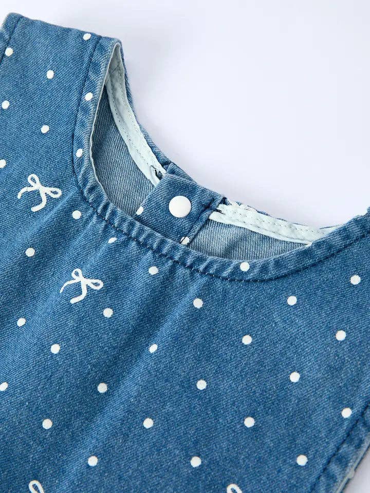 Fall Bow + Dottie Denim Ruffle Set
