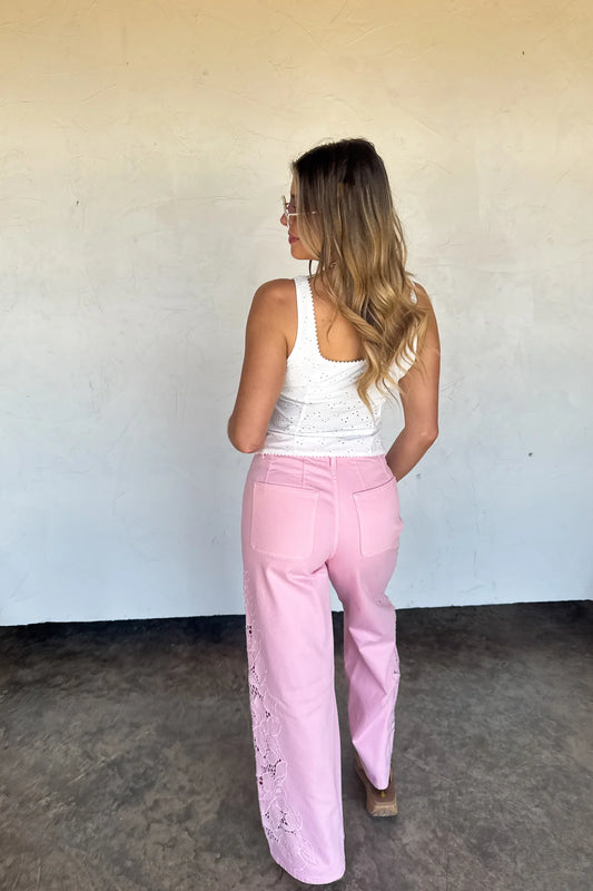 Summer Romance Eyelet Tank Top
