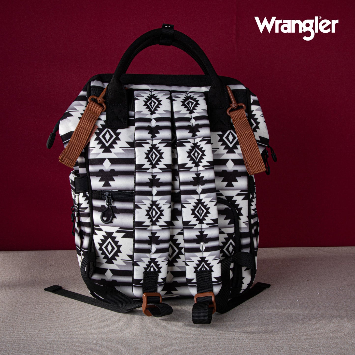Aztec B+W Wrangler Bag / Diaper Bag - Yellow Interior