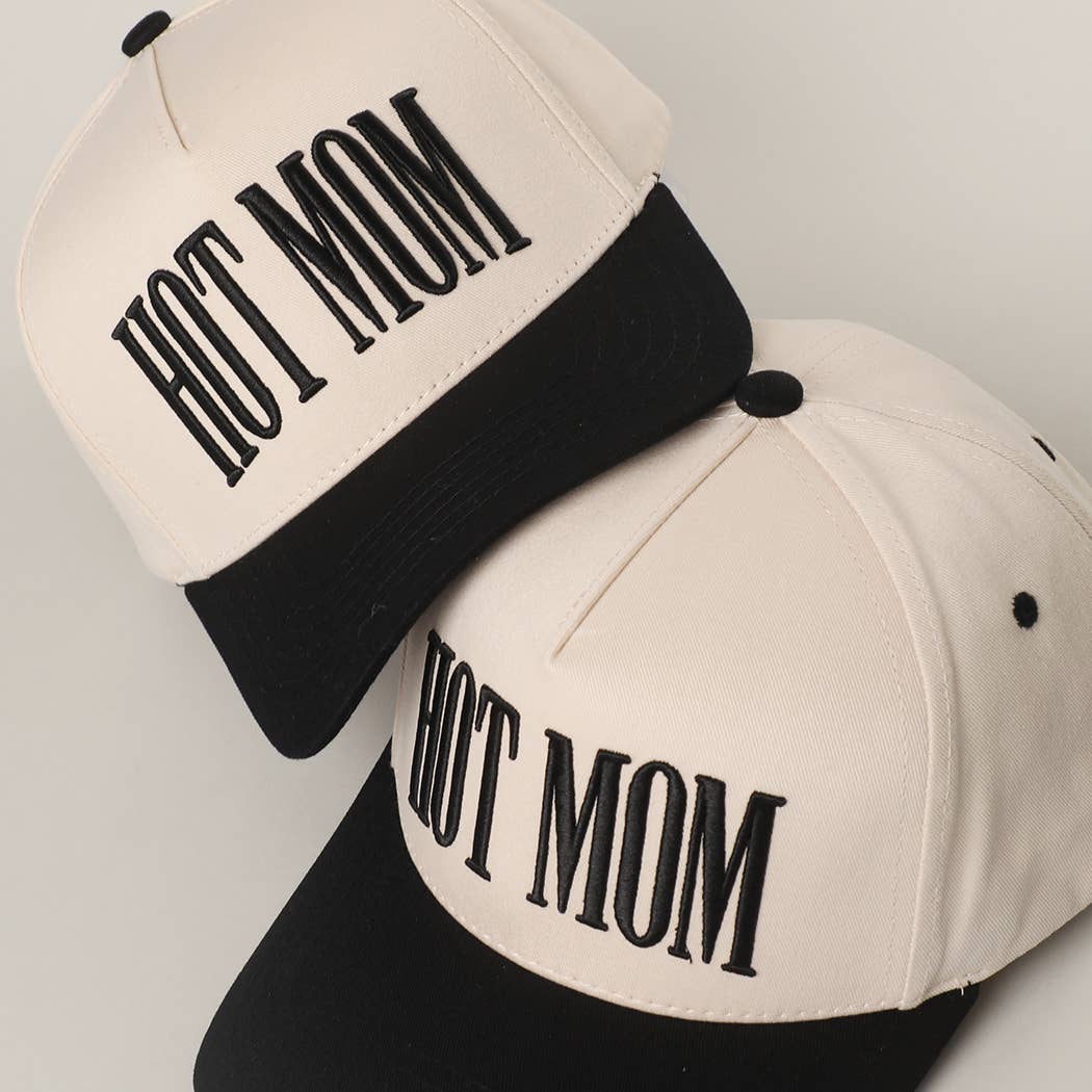 HOT MOM 3D Embroidered Trucker Hat