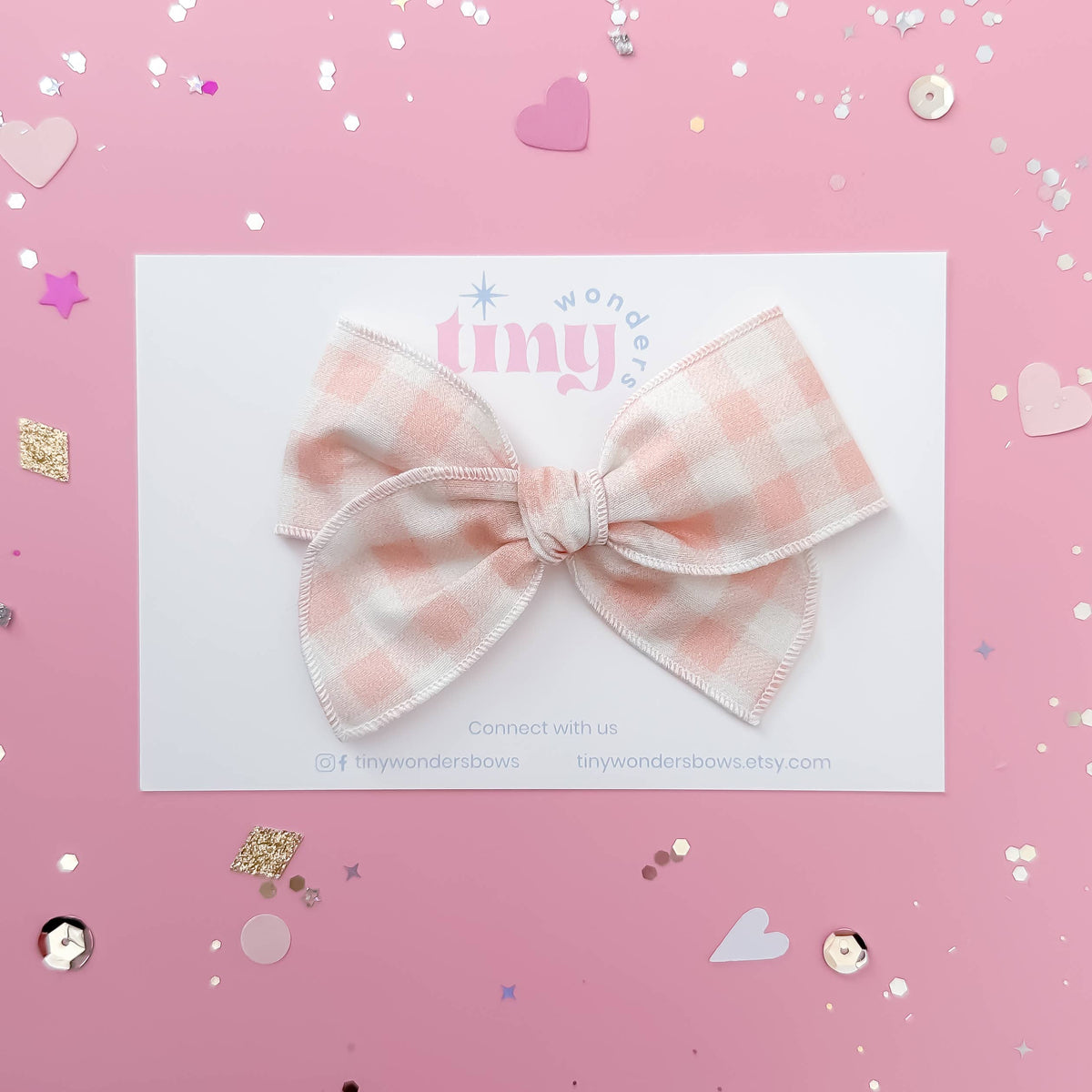 Light Pink Gingham Piggies