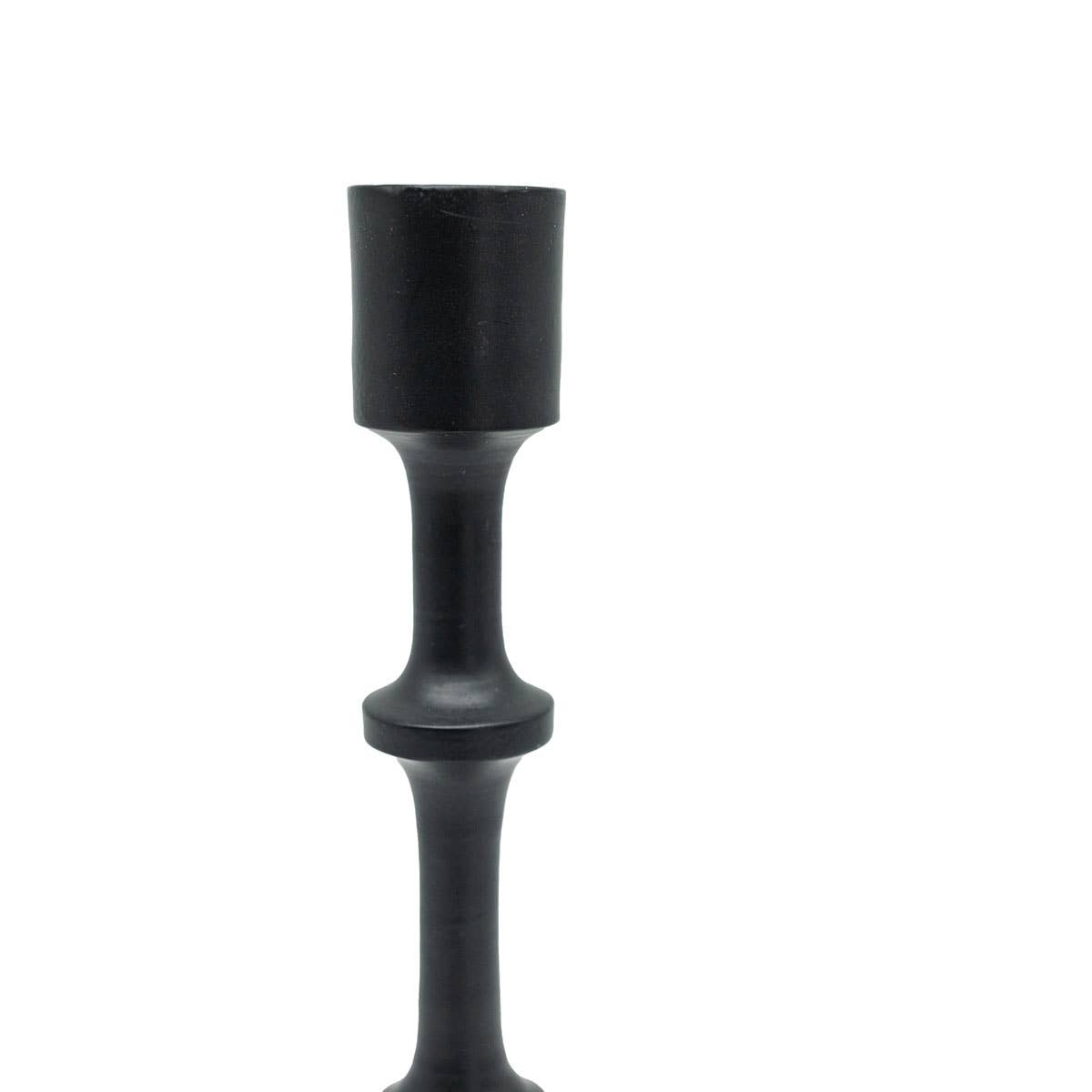 Black Cast Iron Taper Candle Holder