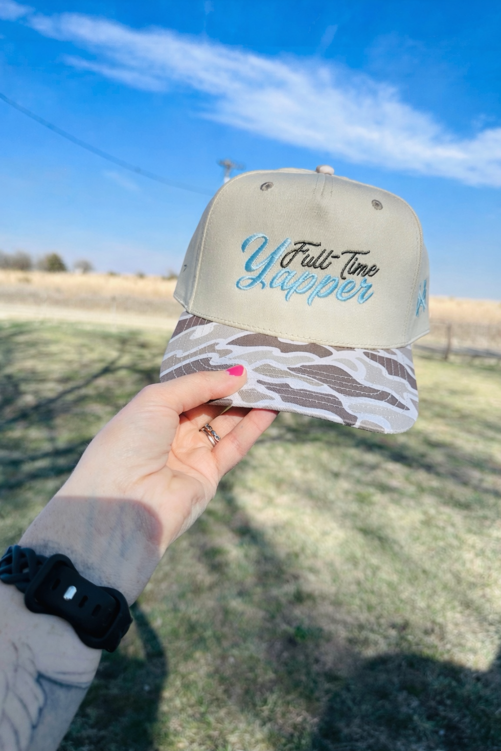 Full Time Yapper Hat + Blue Thread