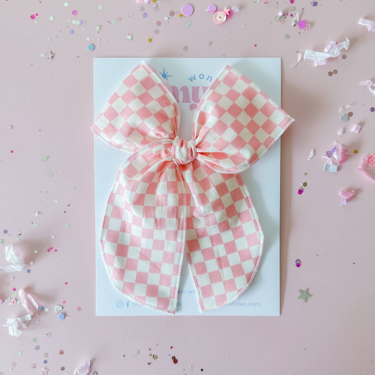Pink and White Checkered Piggies