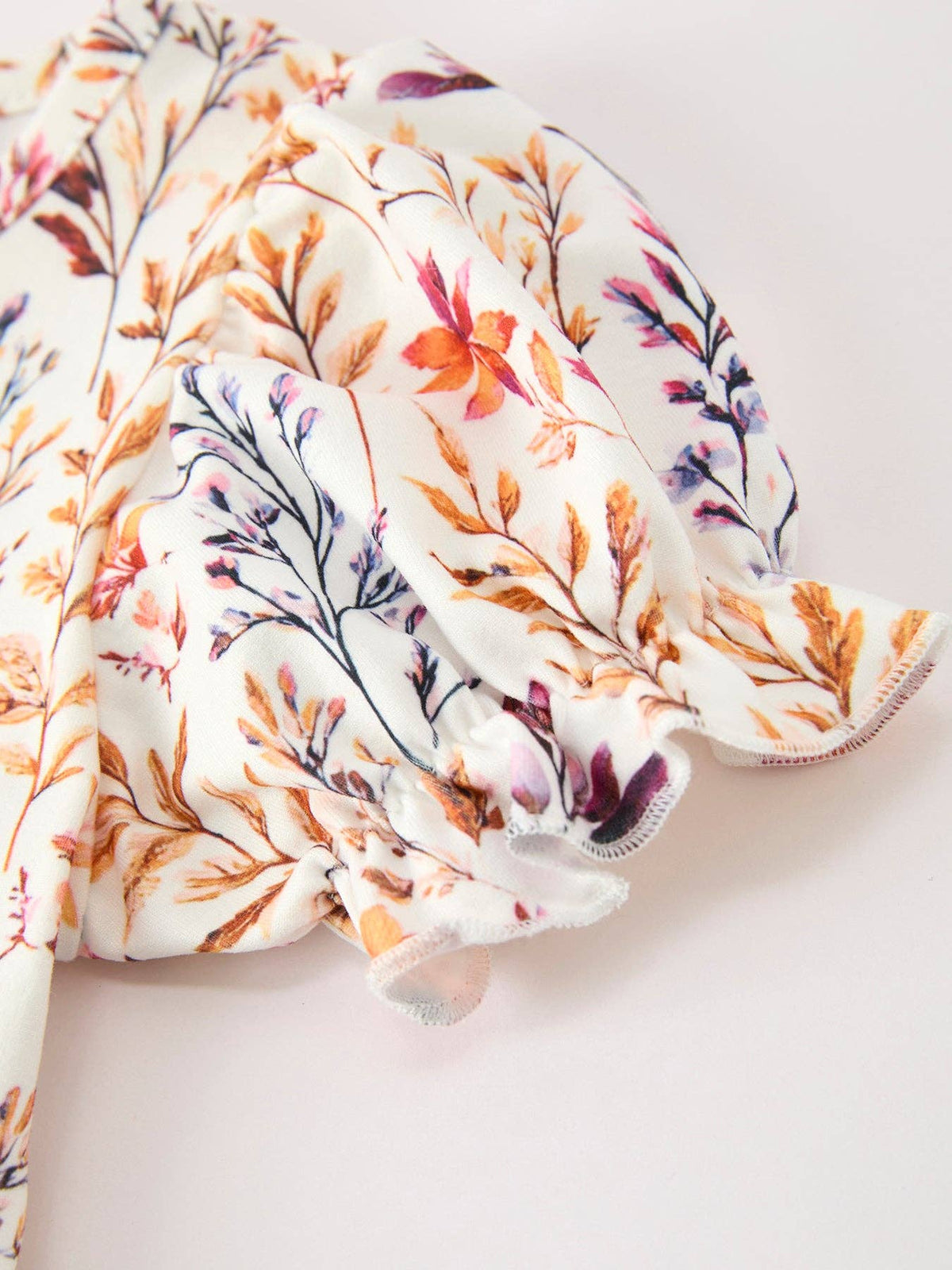Ivory Fall Floral Twirl Dress