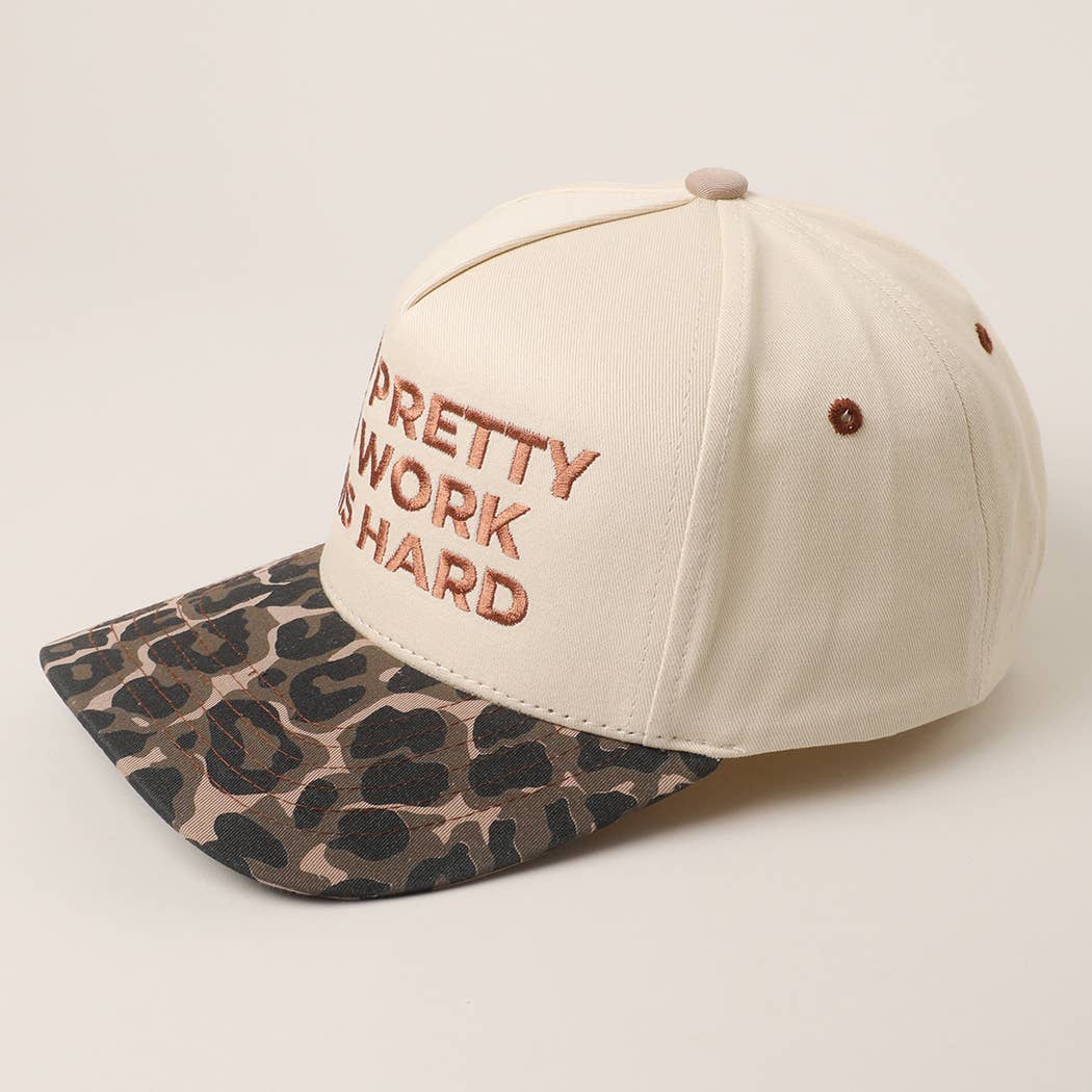 TOO PRETTY TO WORK Embroidered Trucker Hat
