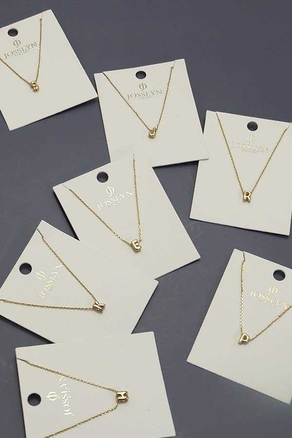 Mini Personalized 3D Bubble Letter Necklace