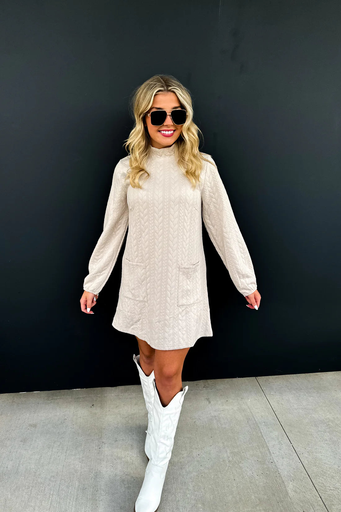 Flirting With Fall Knit Pocket Dress