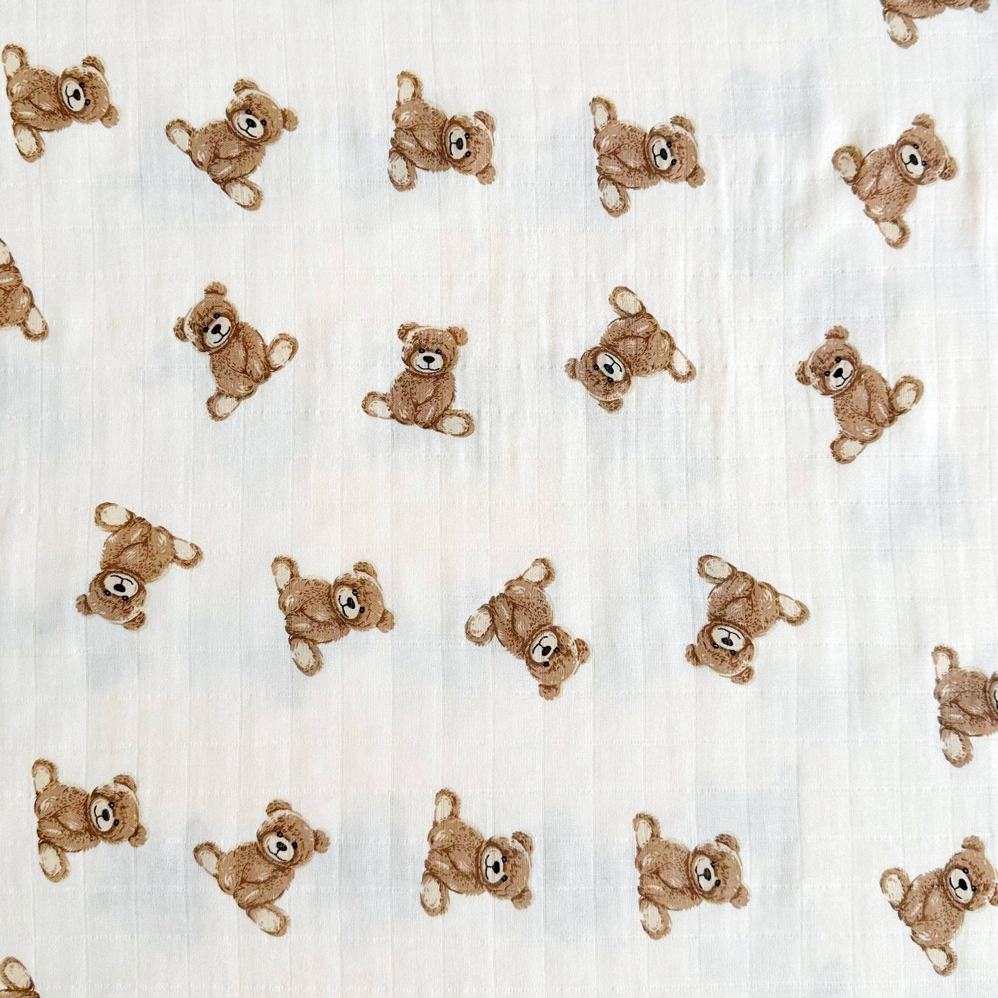 Bamboo Muslin Swaddle Teddy Bear Blanket