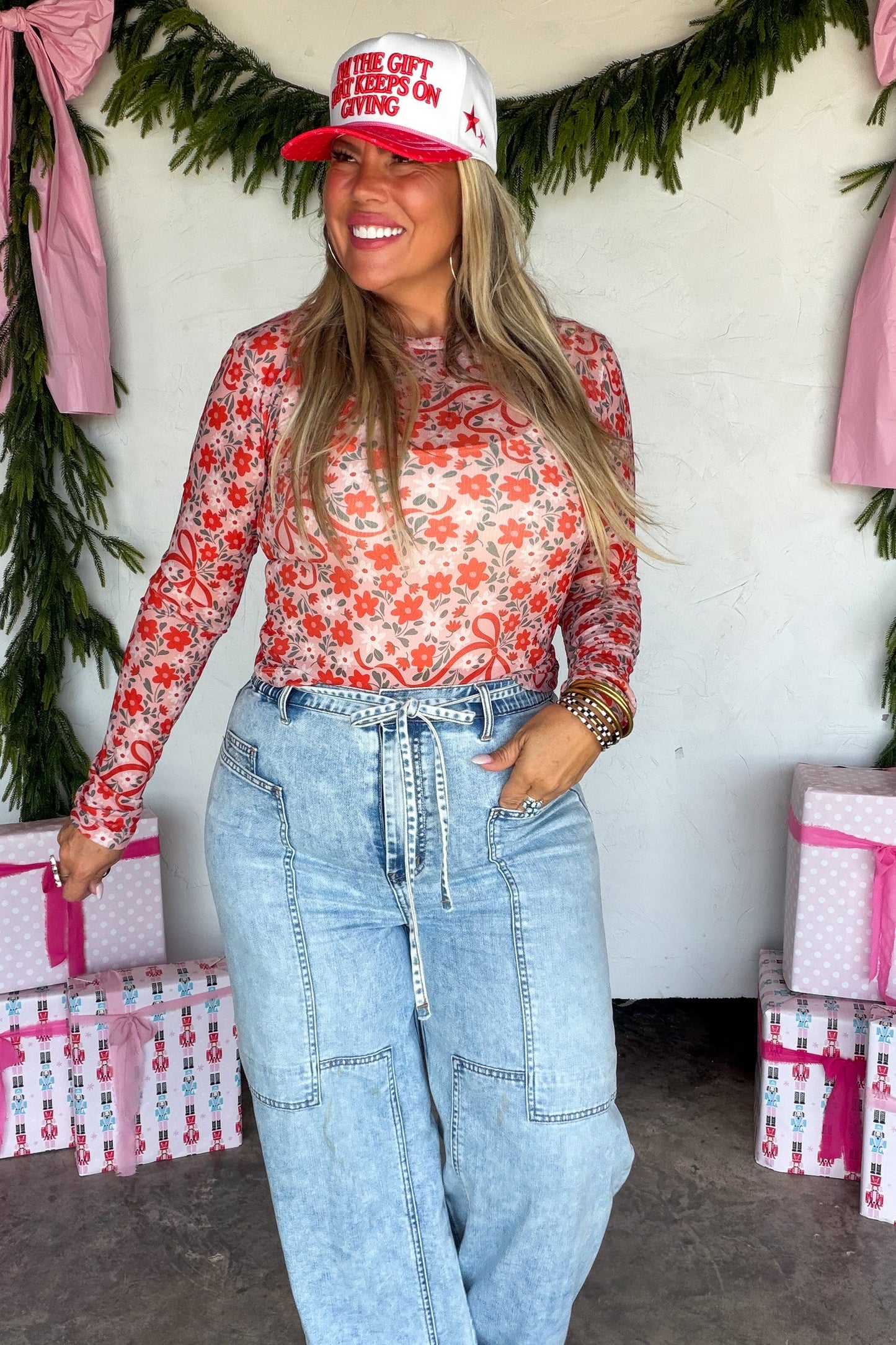 Merry Christmas Mesh Tops PREO