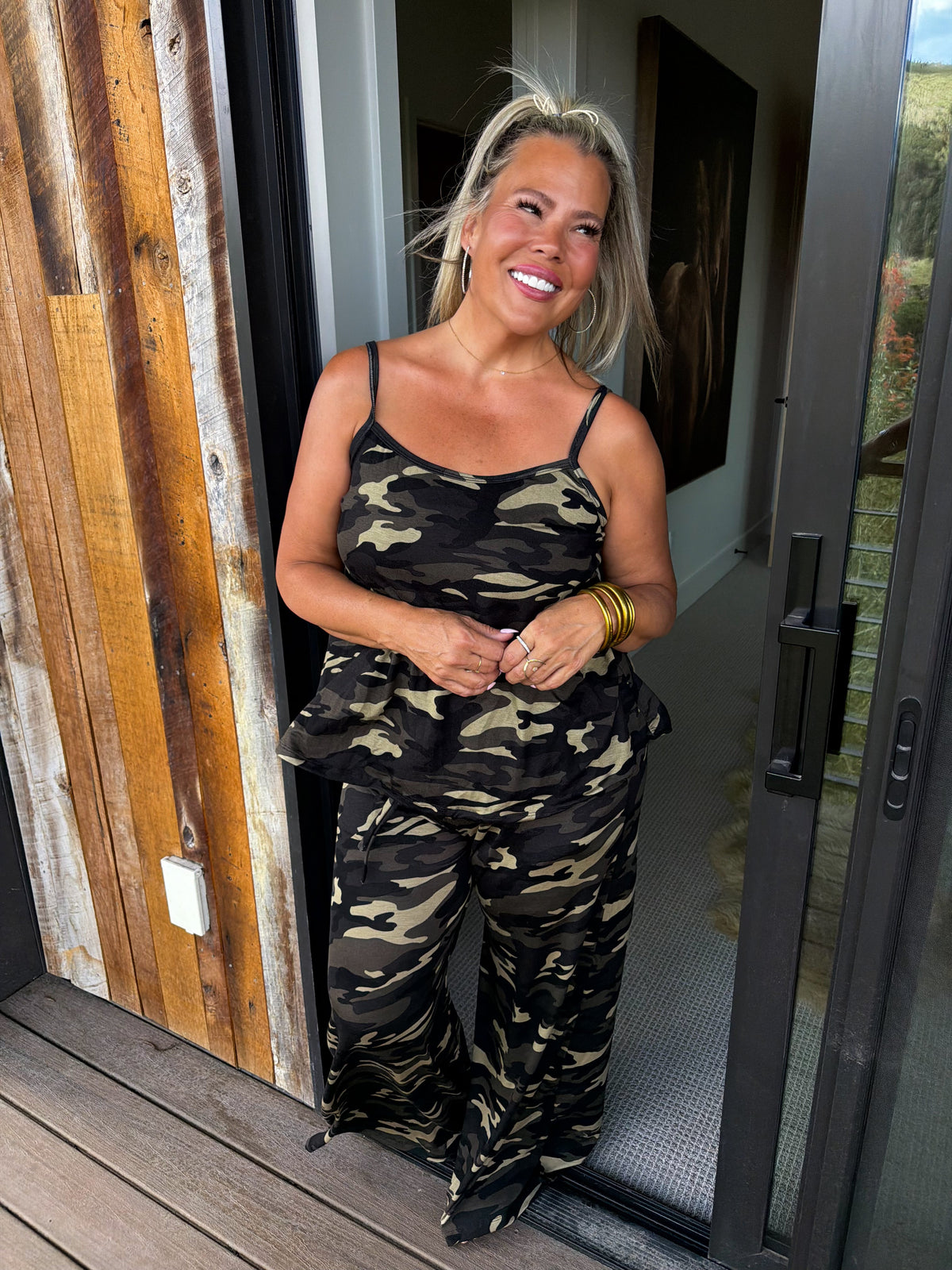 Camo Delilah Tank + Pant Set PREO