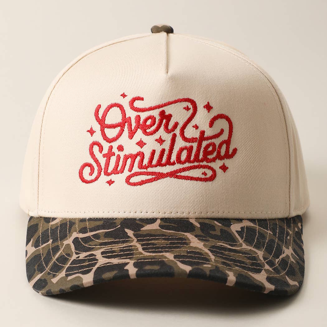 Over Stimulated Embroidered Trucker Hat