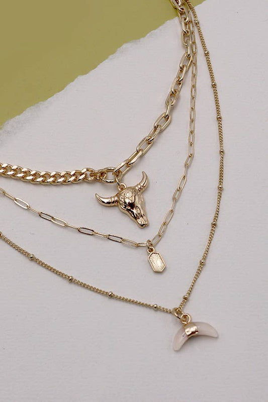 Longhorn Charm Necklace