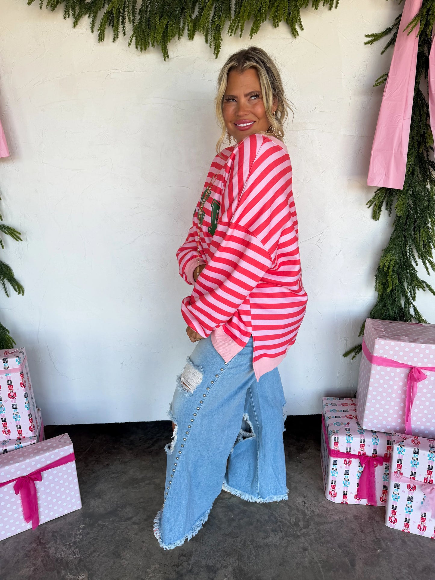 Oversized Preppy Very Merry Pullovers PREO