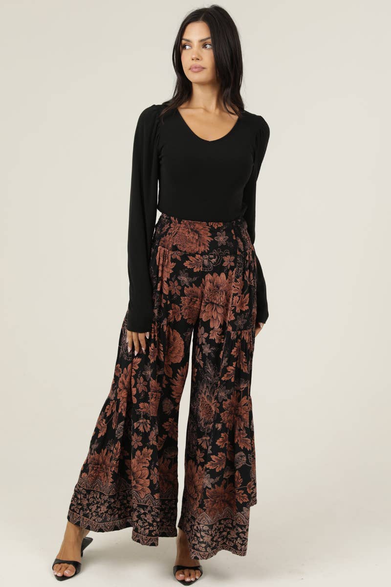 Waylyn Wide Leg Floral Printed Pants