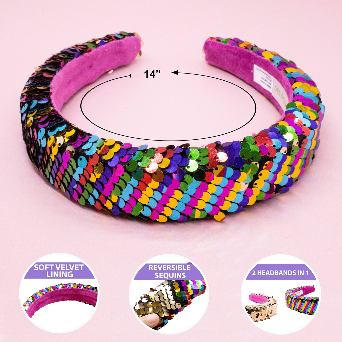 Reversible Sequins Headband