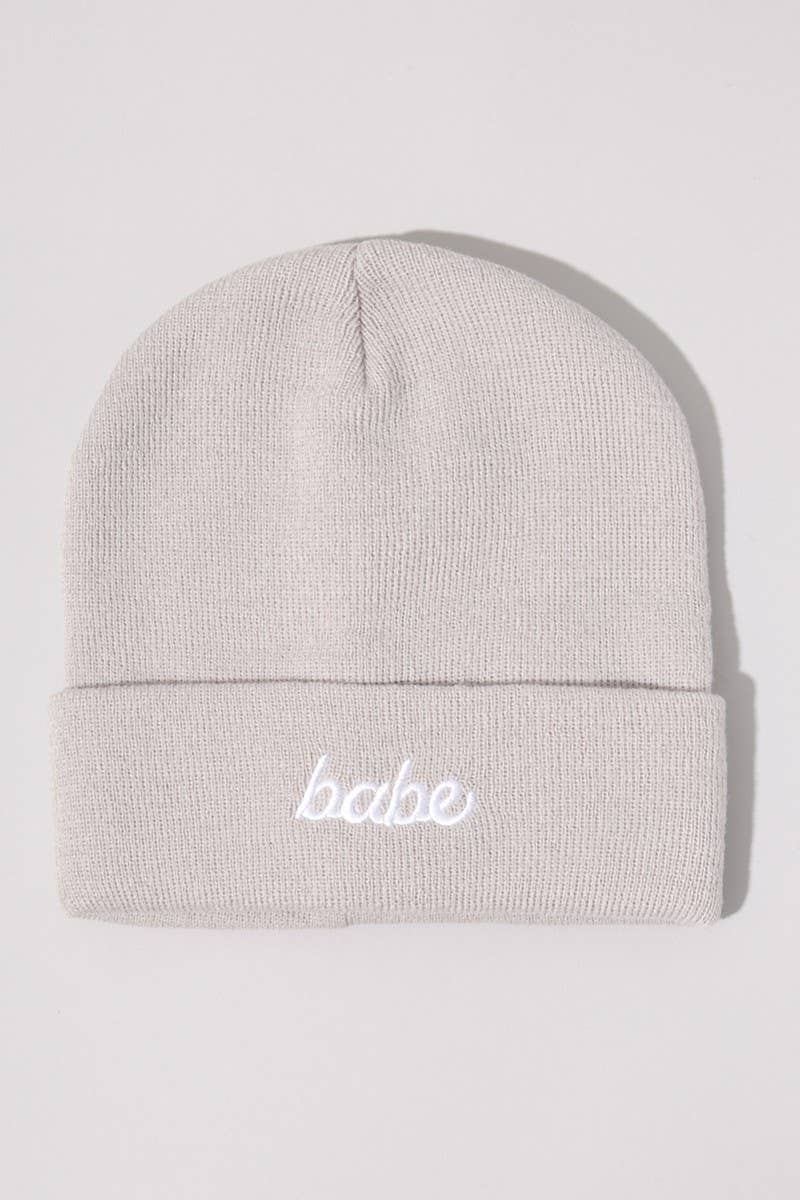 Babe Embroidered Cuffed Beanie
