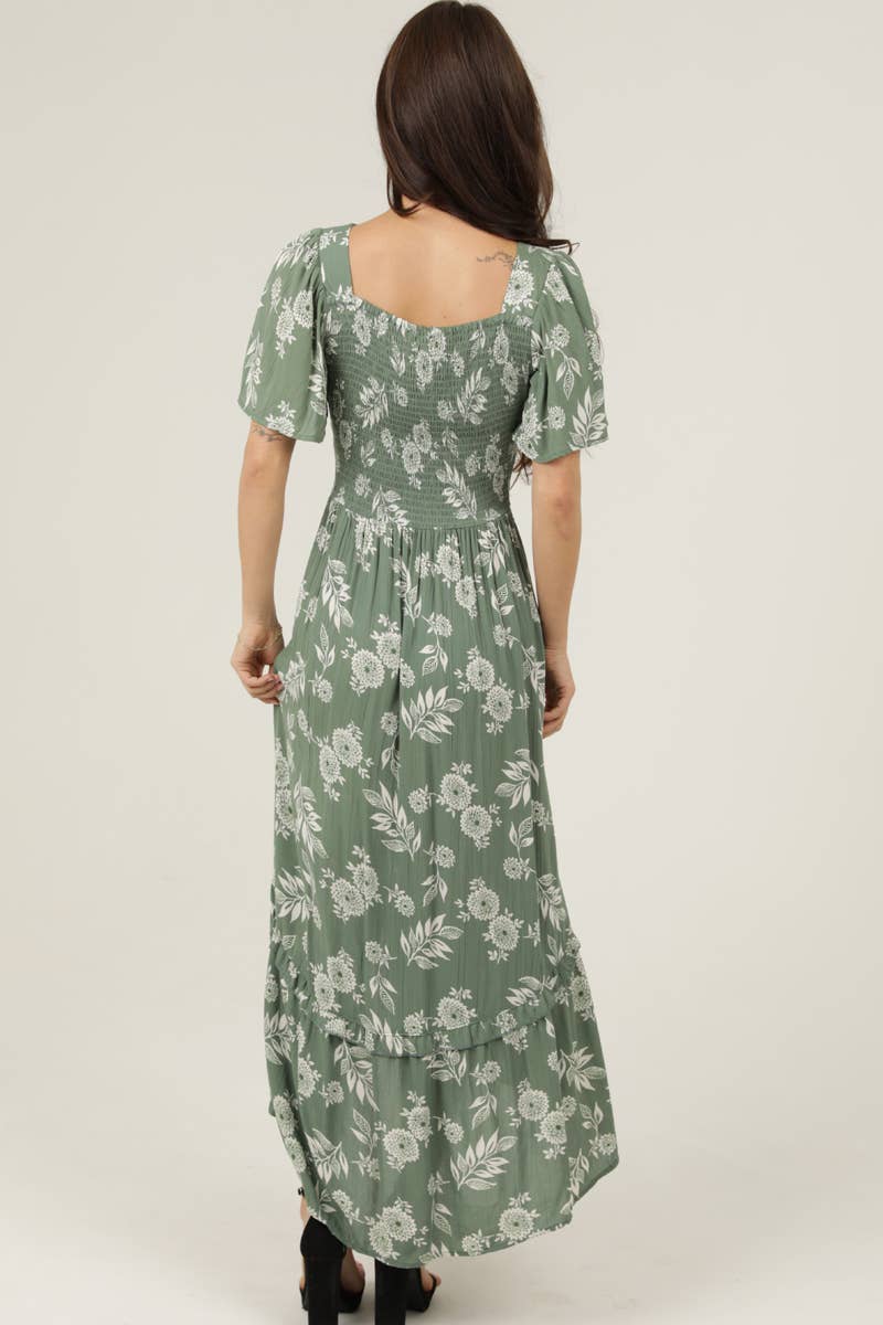 Alissa V-Twist Cutout Maxi w/Slit