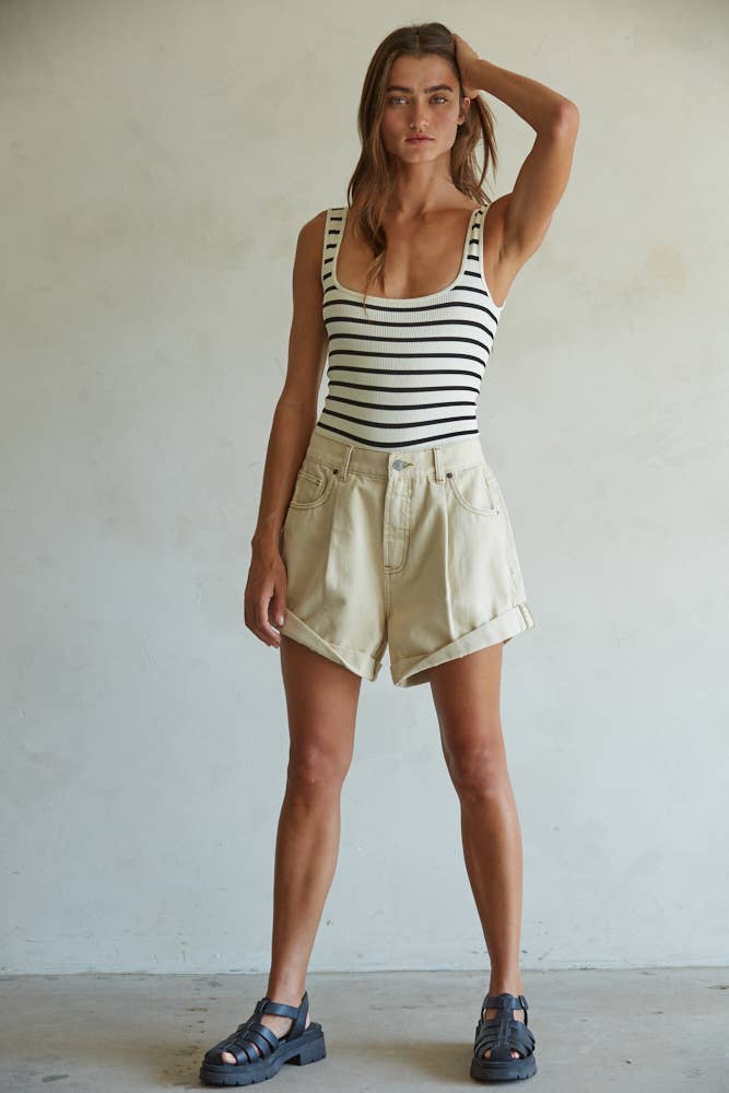 Sicily Spandex Ribbed Bodysuit