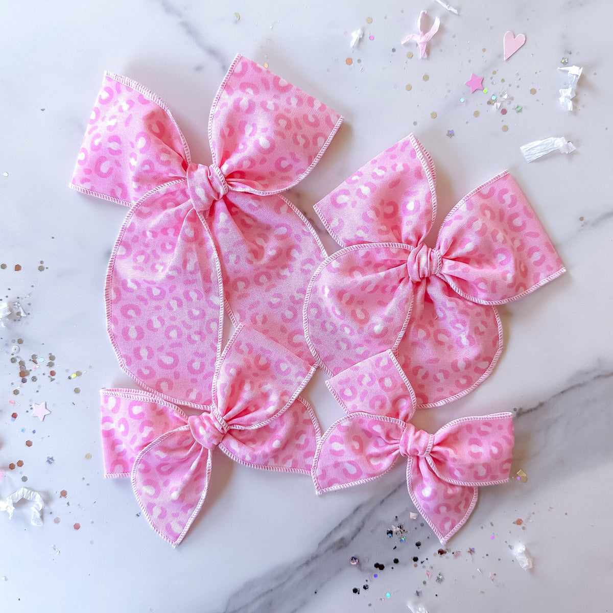 Pink Cheetah Bow // Piggies