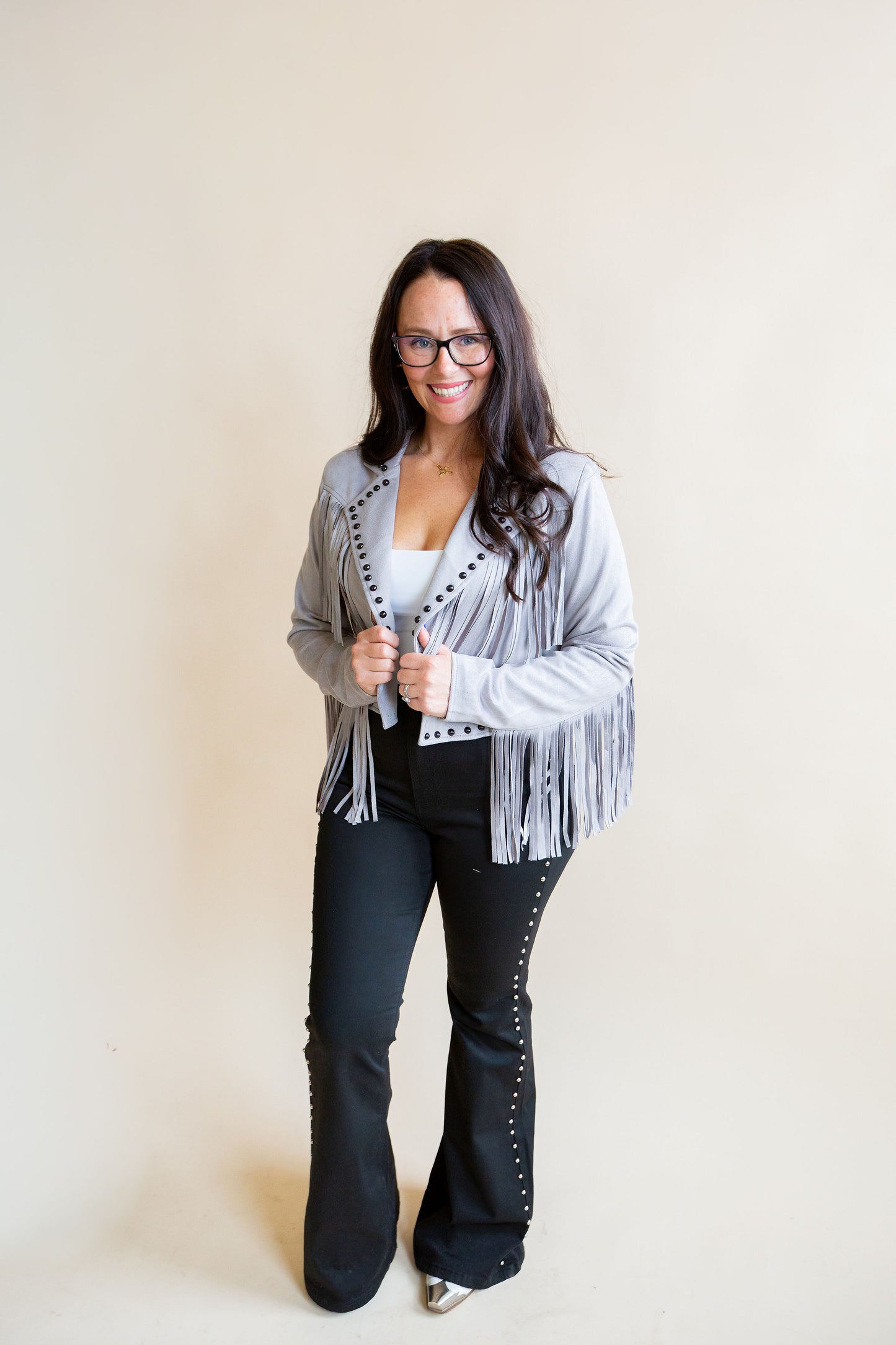 Ella Fringe Studded Jacket