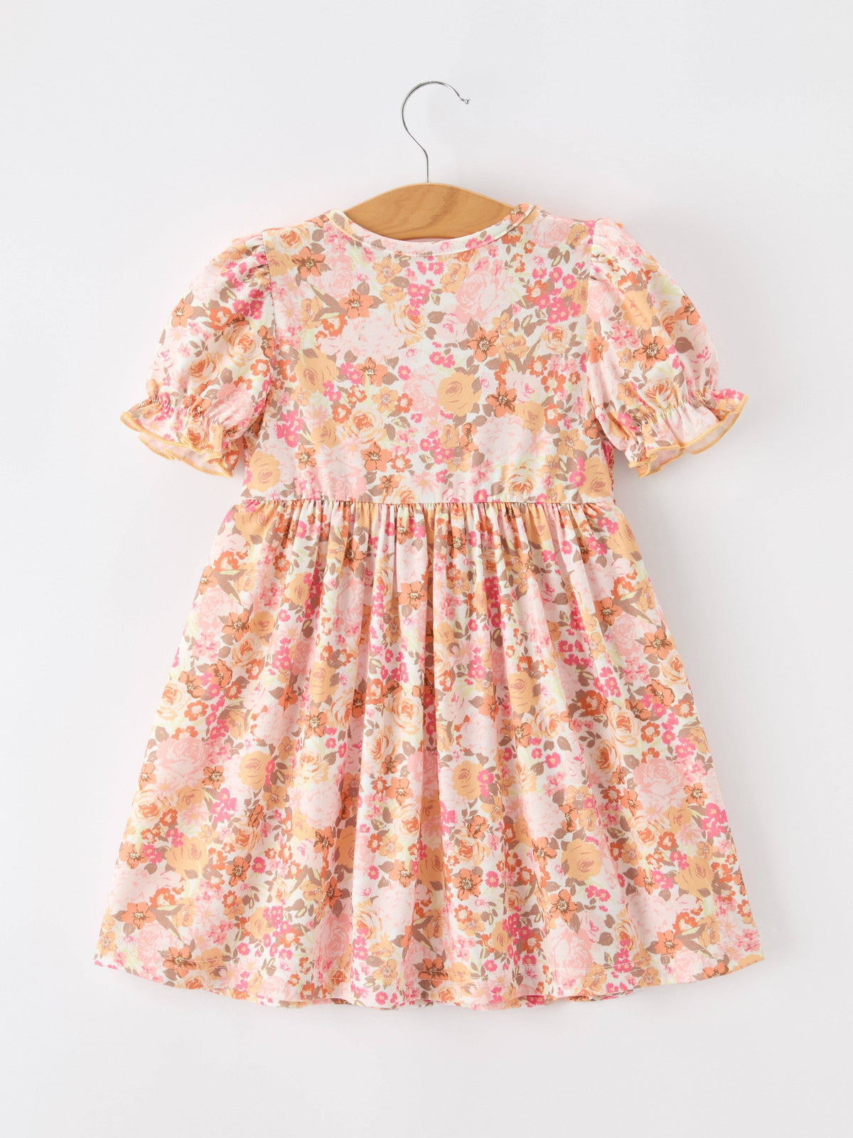 Peachy Bow Smocked Floral Dress