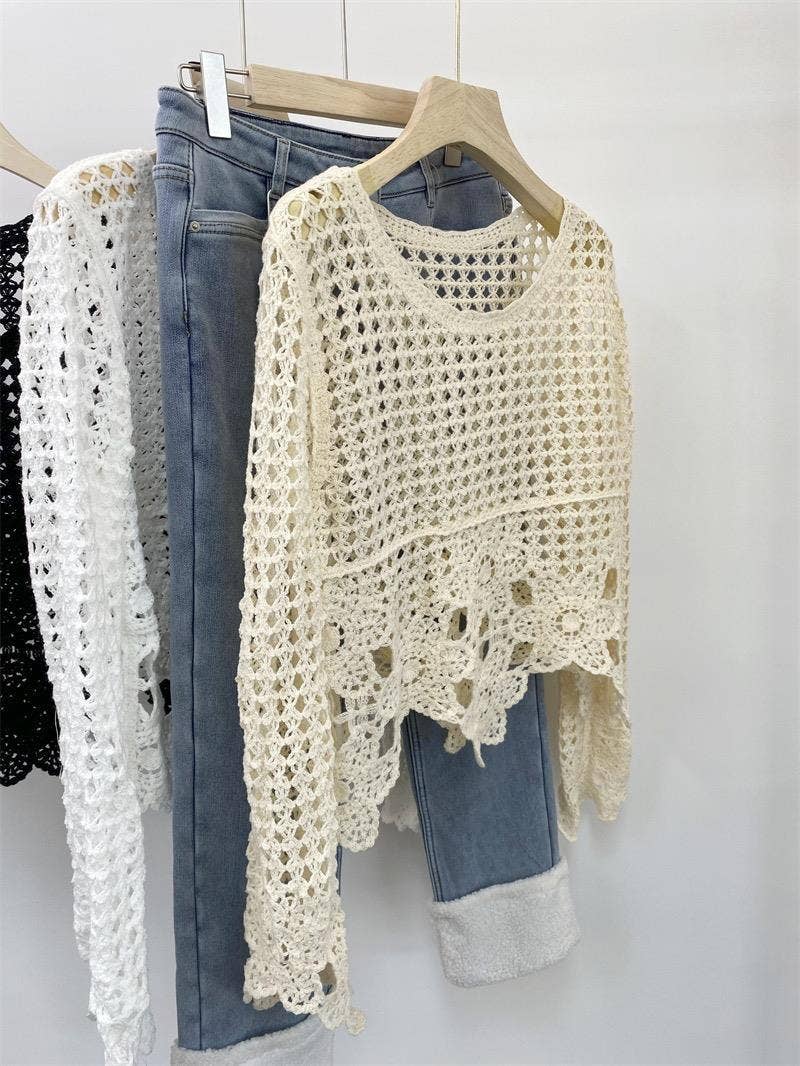 Embroidered Lace Crop Top