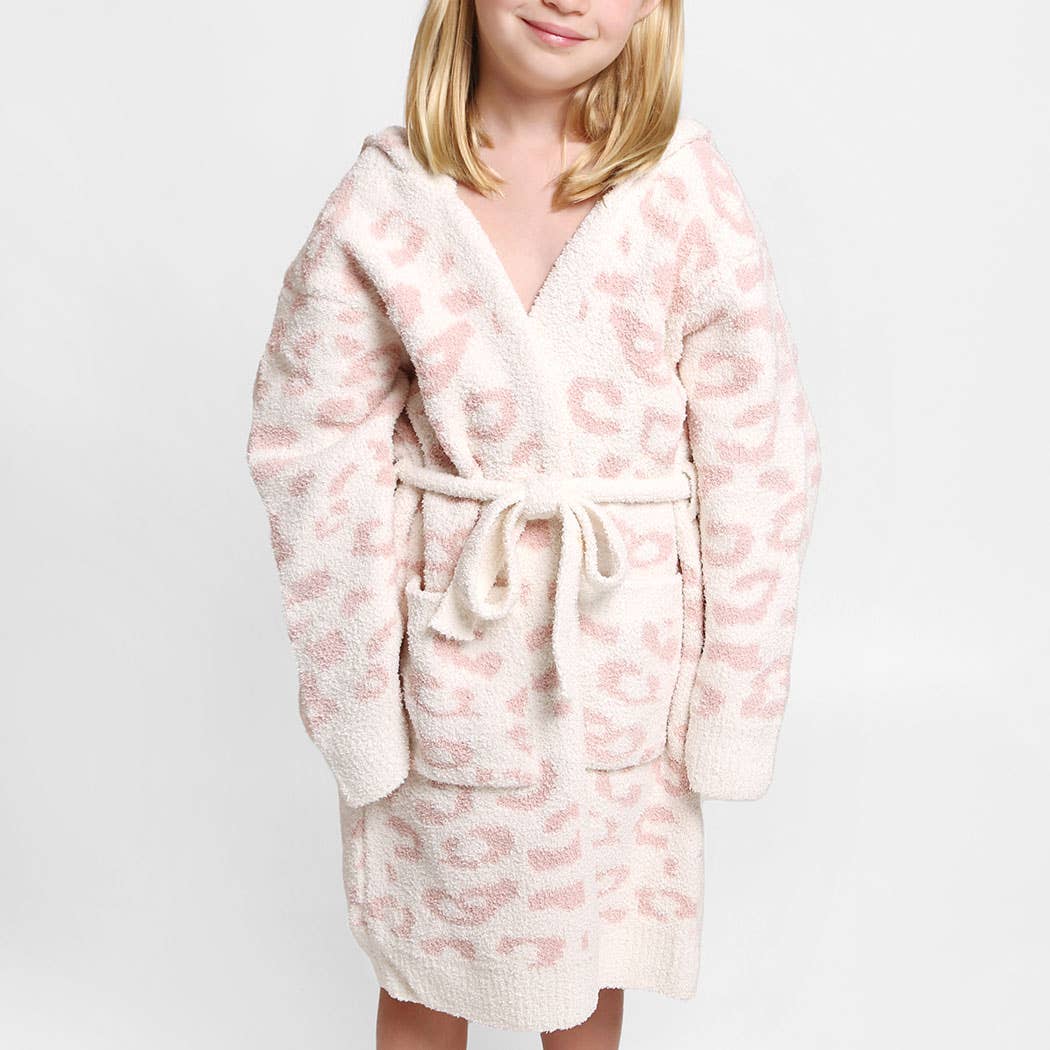 Children's Leopard Luxury Soft Hooded Robe